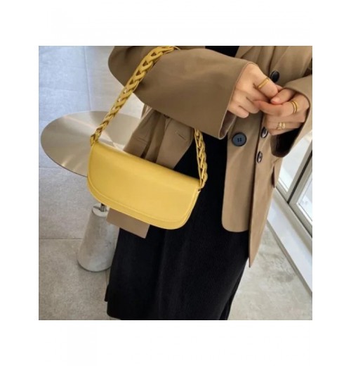 2023 New Female Fashion Single Shoulder Bag Women’s Solid Color Chain Genuine Leather Crossbody Bag