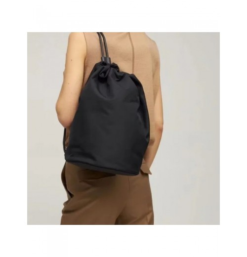 Women Fashion Lace-Up Double Shoulder Bucket Bag 2023 Summer New Large Capacity Female Travel Bag All-Match Cloth Bag