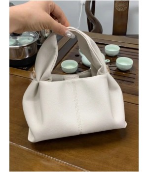 Women’s Genuine Leather Messenger Bags Female Solid Color Dumpling Handbag 2023 Fashion New All-Match Shoulder Bag