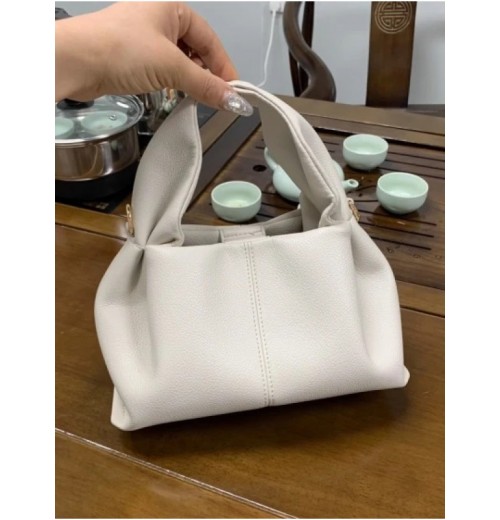 Women’s Genuine Leather Messenger Bags Female Solid Color Dumpling Handbag 2023 Fashion New All-Match Shoulder Bag